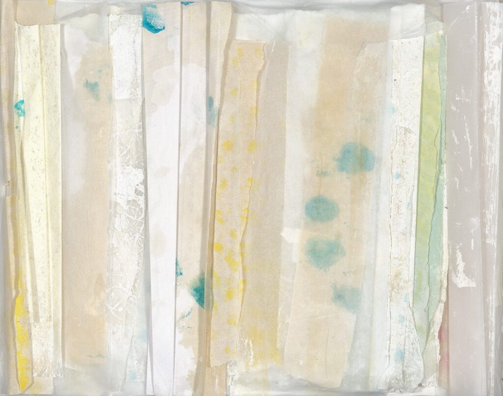 Etheric Field Series No. 1, oil and paper collage