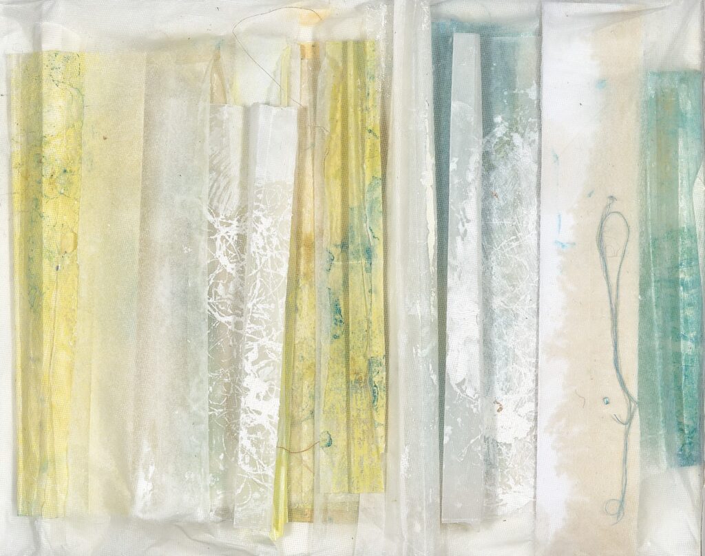 Etheric Field Series No. 2, oil and paper collage